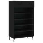 Vidaxl armoire  chaussures noir 60x35x105 cm bois d'ingnierie