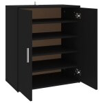 Vidaxl armoire  chaussures noir 60x35x70 cm bois d?ingnierie