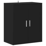Vidaxl armoire  chaussures noir 60x35x70 cm bois d?ingnierie