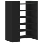 Vidaxl armoire � chaussures noir 74, 5x37, 5x100 cm bois d'ing�nierie