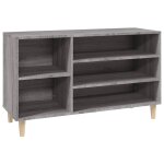 Vidaxl armoire  chaussures sonoma gris 102x36x60 cm bois d'ingnierie