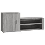 Vidaxl armoire � chaussures sonoma gris 130x35x54 cm bois d'ing�nierie