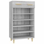Vidaxl armoire � chaussures sonoma gris 60x35x105 cm bois d'ing�nierie
