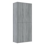 Vidaxl armoire  chaussures sonoma gris 80x39x178 cm bois d'ingnierie