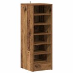 Vidaxl cabinet � chaussures 32 x 35 x 92 cm bois ancien 6 �tag�res