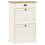 Vidaxl armoire � chaussures vigo 60x35x96 cm blanc bois massif de pin