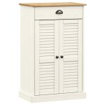 Vidaxl armoire � chaussures vigo blanc 60x35x96 cm bois massif de pin