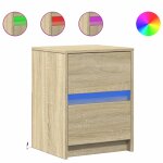 Vidaxl armoire de chevet avec lumires led chne sonoma