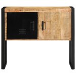 Vidaxl armoire de console 90x35x75 cm bois de manguier massif brut