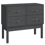 Vidaxl armoire console gris 90x40x78 cm bois de pin solide