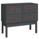 Vidaxl armoire console gris 90x40x78 cm bois de pin solide Vidaxl armoire console gris 90x40x78 cm bois de pin solide