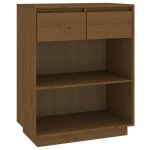 Vidaxl armoire console marron miel 60x34x75 cm bois de pin solide