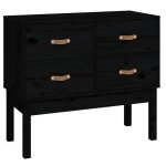 Vidaxl armoire console noir 90x40x78 cm bois de pin solide
