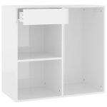 Vidaxl armoire cosm�tique blanc brillant 80x40x75 cm bois d'ing�nierie