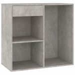 Vidaxl armoire � cosm�tiques gris b�ton 80x40x75 cm bois d'ing�nierie