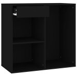 Vidaxl armoire � cosm�tiques noir 80x40x75 cm bois d'ing�nierie