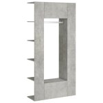 Vidaxl armoires de couloir 2 pcs gris b�ton bois d'ing�nierie