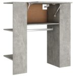 Vidaxl armoire de couloir gris b�ton 97, 5x37x99 cm bois d'ing�nierie