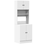 Vidaxl armoire de cuisine blanc 60x50x180 cm bois d'ing�nierie