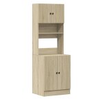 Vidaxl armoire de cuisine ch�ne sonoma 60x50x180 cm bois d'ing�nierie