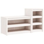 Vidaxl armoires de cuisine d'extrieur 2 pcs blanc bois de pin massif