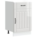 Vidaxl armoire de cuisine lucca blanc brillant bois ing�nierie