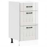 Vidaxl meuble bas de cuisine  lucca  bois d'ingnierie blanc brillant