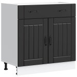 Vidaxl armoire de cuisine lucca noir bois d'ing�nierie