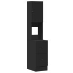 Vidaxl armoire de cuisine noir 35x50x180 cm bois d'ingnierie