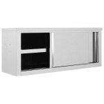 Vidaxl armoire de cuisine avec portes coulissantes 120x40x50 cm inox
