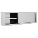 Vidaxl armoire de cuisine avec portes coulissantes 150x40x50 cm inox