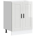 Vidaxl armoire de cuisine porto blanc brillant bois ing�nierie