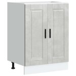 Vidaxl armoire de cuisine porto gris b�ton bois d'ing�nierie
