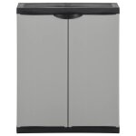 Vidaxl armoire � d�chets de jardin gris et noir 68x40x85 cm pp