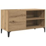 Vidaxl armoire � disques ch�ne artisanal 84, 5x38x48 cm bois ing�nierie