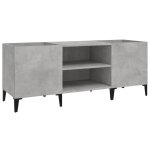 Vidaxl armoire  disques gris bton 121x38x48 cm bois d'ingnierie