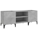 Vidaxl armoire � disques gris b�ton 121x38x48 cm bois d'ing�nierie