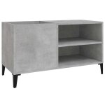 Vidaxl armoire � disques gris b�ton 84, 5x38x48 cm bois d'ing�nierie