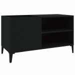 Vidaxl armoire � disques noir 84, 5x38x48 cm bois d'ing�nierie