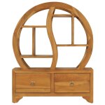 Vidaxl armoire avec �tag�re yin yang 68x26x83 cm bois de teck massif