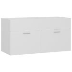 Vidaxl armoire d'évier blanc 90x38, 5x46 cm bois d?ingénierie Vidaxl armoire d'évier blanc 90x38, 5x46 cm bois d?ingénierie