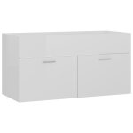 Vidaxl armoire d'�vier blanc brillant 90x38, 5x46 cm bois d?ing�nierie