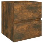 Vidaxl armoire d'�vier ch�ne fum� 41x38, 5x45 cm bois d'ing�nierie