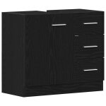 Vidaxl armoire d'�vier ch�ne noir 63x30x54 cm bois d'ing�nierie