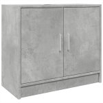 Vidaxl armoire d'�vier gris b�ton 63x29x55 cm bois d'ing�nierie