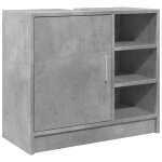 Vidaxl armoire d'�vier gris b�ton 63x29x55 cm bois d'ing�nierie