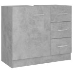 Vidaxl armoire d'�vier gris b�ton 63x30x54 cm bois d'ing�nierie