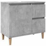 Vidaxl armoire d'�vier gris b�ton 65x33x60 cm bois d'ing�nierie