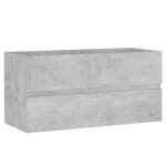Vidaxl armoire d'�vier gris b�ton 90x38, 5x45 cm bois d'ing�nierie