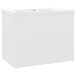 Vidaxl armoire d'vier avec lavabo intgr blanc bois d'ingnierie